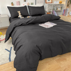 Solid Color Duvet Cover Black Quilt Cover Queen King Size Comforter Cover High Quality Skin Friendly Fabric Bedding Cover