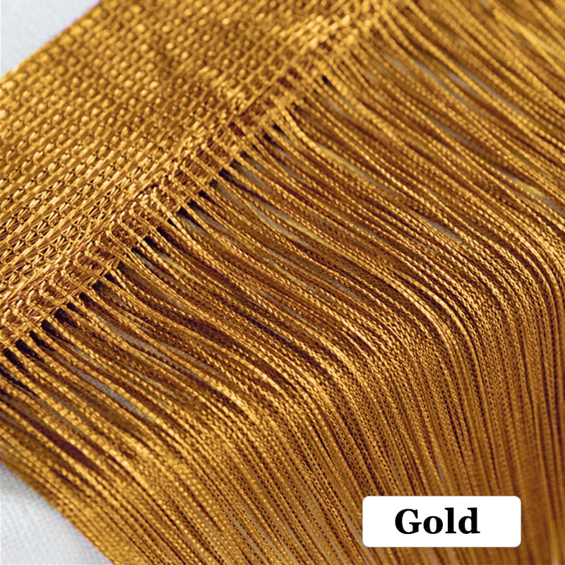 100CM X 200CM Thread Curtains Screen Ribbon String Divider Blind for Living Room Door Wall Window Panel Tassel Curtain