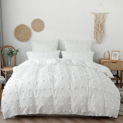 Summer white pinch pleat duvet cover 220x240cm luxury double bed quilt cover bedding set queen king size comforter cover
