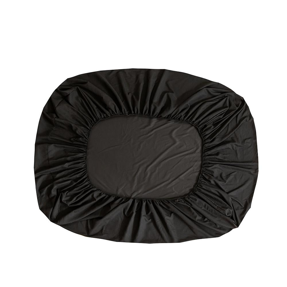 1pc Black Color Fitted Sheet Single/Queen/King Size drap de lit Bed Sheet Sets Solid Double Bed Sheets (no Pillowcase)