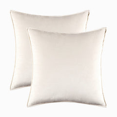 Pack of 2 Decorative Velvet Throw Pillow Cover Soft Rose Red Pillow Cover Solid Square Cushion Case for Sofa Bedroom