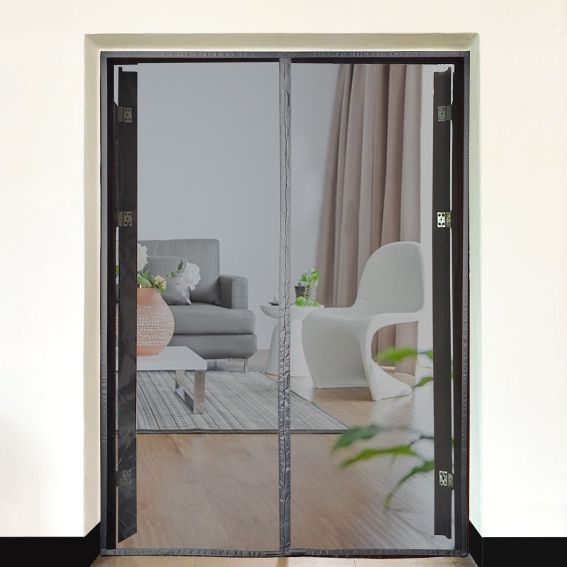 Magnetic Screen Door Curtain Anti-Mosquito Net Fly Insect Screen Mesh Automatic Closing Custom Size Easy Installation