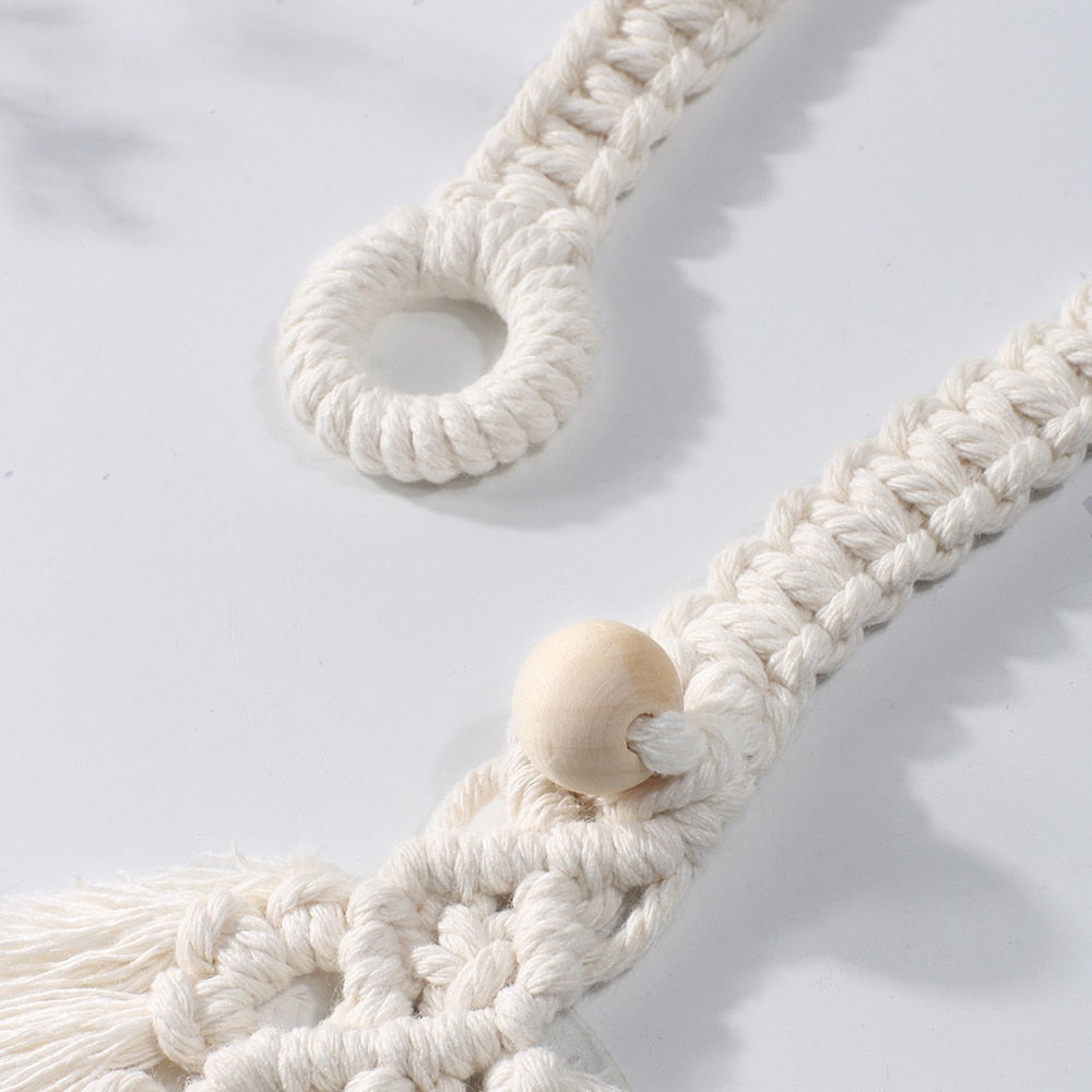 2 Pack Macrame Curtain Tiebacks Decorative Curtain With Bead Kawaii Boho Room Decor Home Living Room Decoration Gift
