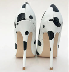 Polka Dots Low Cut Stilettos
