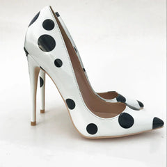 Polka Dots Low Cut Stilettos
