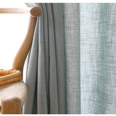 Modern cotton linen curtain yarn semi shading curtain yarn plain balcony curtain yarn custom living room yarn decoration curtain