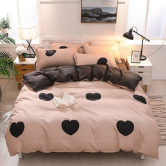 Fashion Bedding Set White Green Double Bed Linens Nordic Duvet Cover Pillowcase Queen Size Flat Sheet Classic Grid Kids Winter