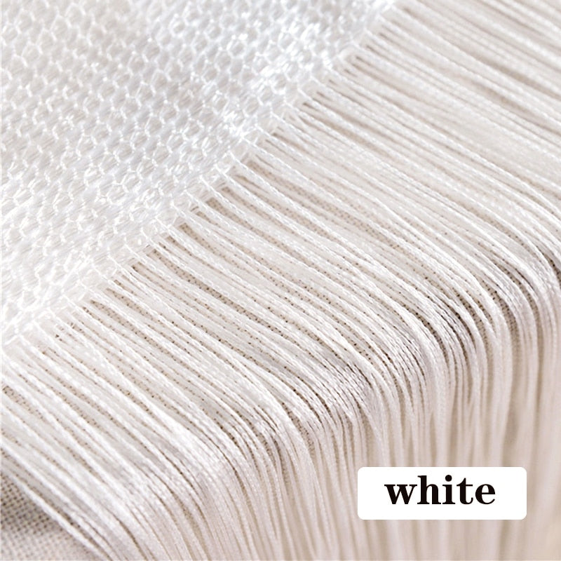100CM X 200CM Thread Curtains Screen Ribbon String Divider Blind for Living Room Door Wall Window Panel Tassel Curtain