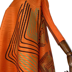 Chic Geometric Pleated Dress - WINI