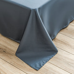 Four-piece bedding simple cotton double household bed sheet quilt cover embroidered piping comfortable bedding blue color