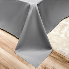 Four-piece bedding simple cotton double household bed sheet quilt cover embroidered twill comfortable bedding light grey