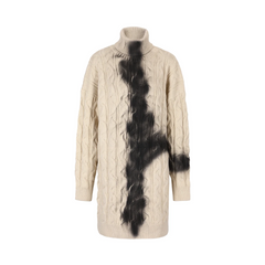 Tainted Turtleneck Knit Sweater Dress