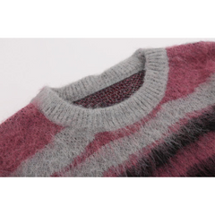 Color Streak Loose Knit Sweater