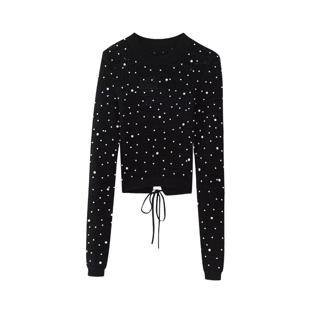 Pearl Open Back Knit Sweater