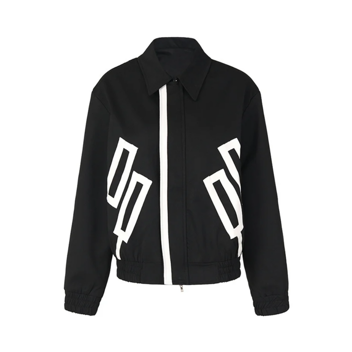 Contrast Accents Zip-Up Jacket