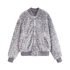 Silver Paillettes Encrusted Jacket