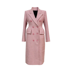 Houndstooth Peak Lapel Coat - @theestylishp