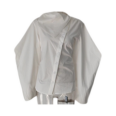Irregular Collar Cotton Shirt