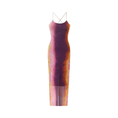 Color Blend Convertible Straps Dress