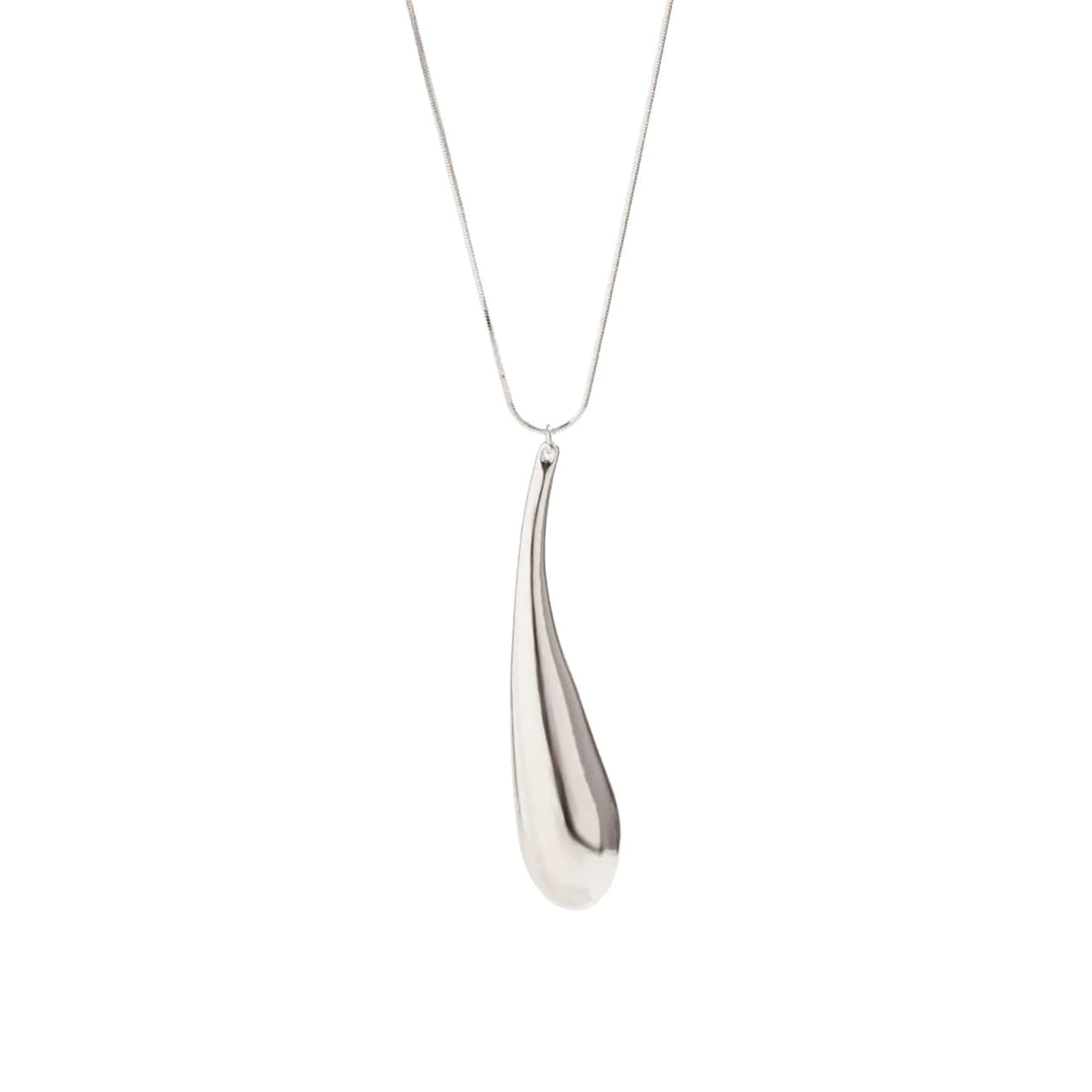 Oversized Teardrop Earrings - Necklace