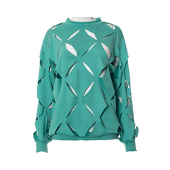 Geometric Cut Out Loose T-Shirt