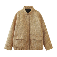 Gold Sequined Snap Buttons Jacket - @phenomenalkat