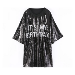 Pre Order:  Bday Sequins Loose T-shirt