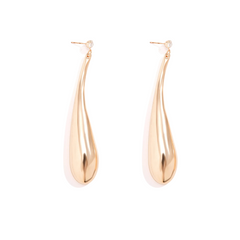 Oversized Teardrop Earrings - Necklace