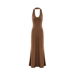 Scoop Neck Halter Knit Dress
