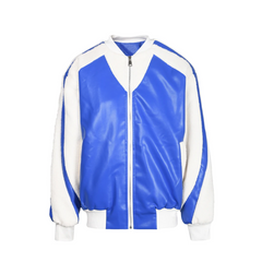 Contrast Color Padded Zip-Up Jacket