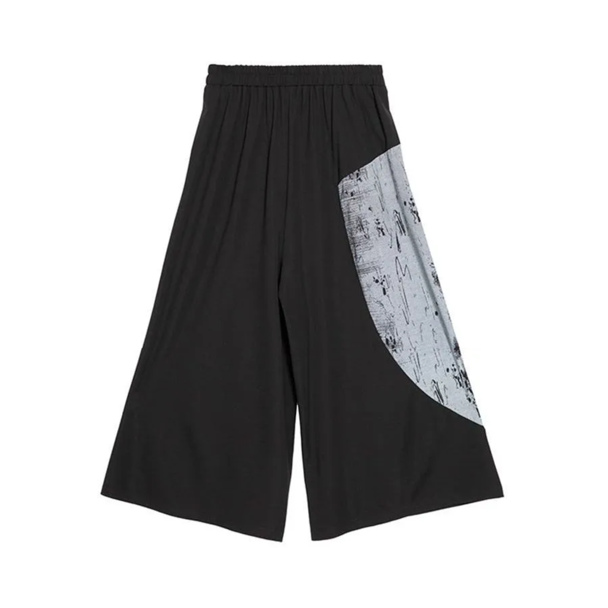 Print Wide Leg Cotton Pants