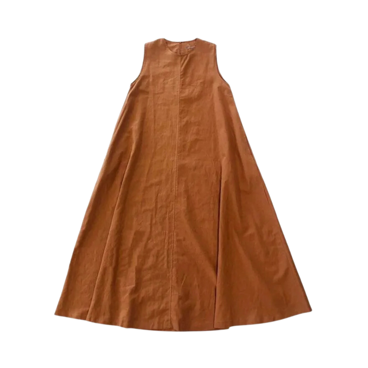 Sleeveless Mid-Length Cotton Loose Dress