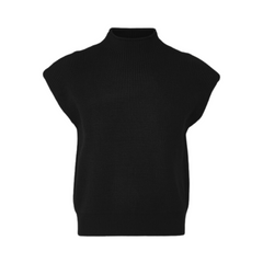 Turtleneck Sleeveless Knitted Sweater