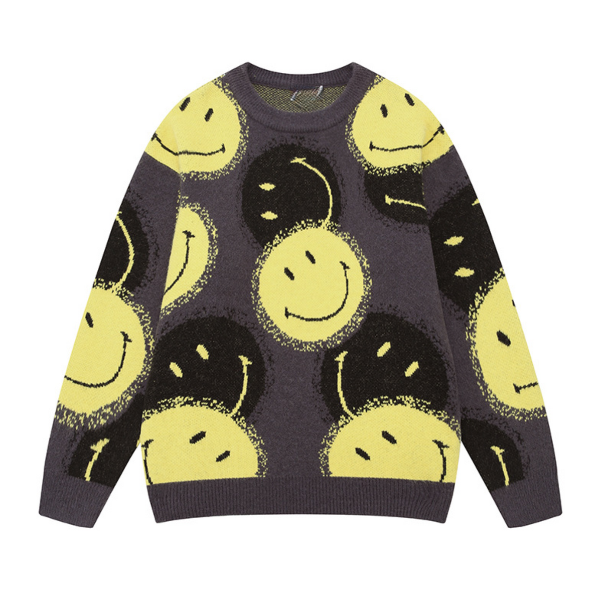 Smiling Face Loose Knit Sweater