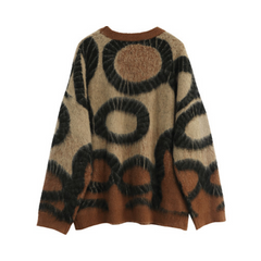 Jacquard Mohair Knit Sweater