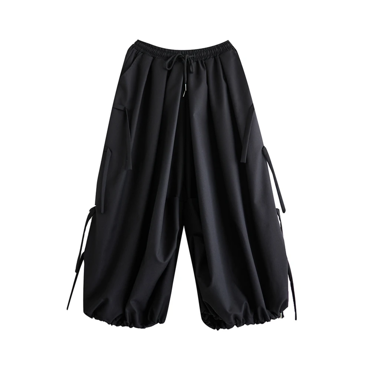 Drawstring Waist Tasseled Loose Pants