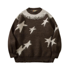 Starry Oversized Knit Sweater