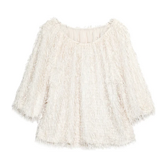 Fuzzy Off Shoulder Loose Top