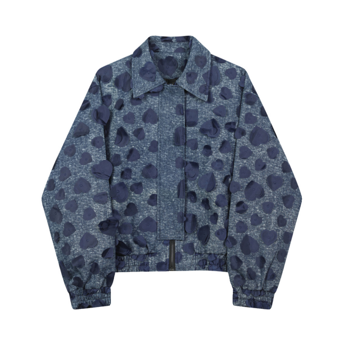 Heart Petals Loose Denim Jacket