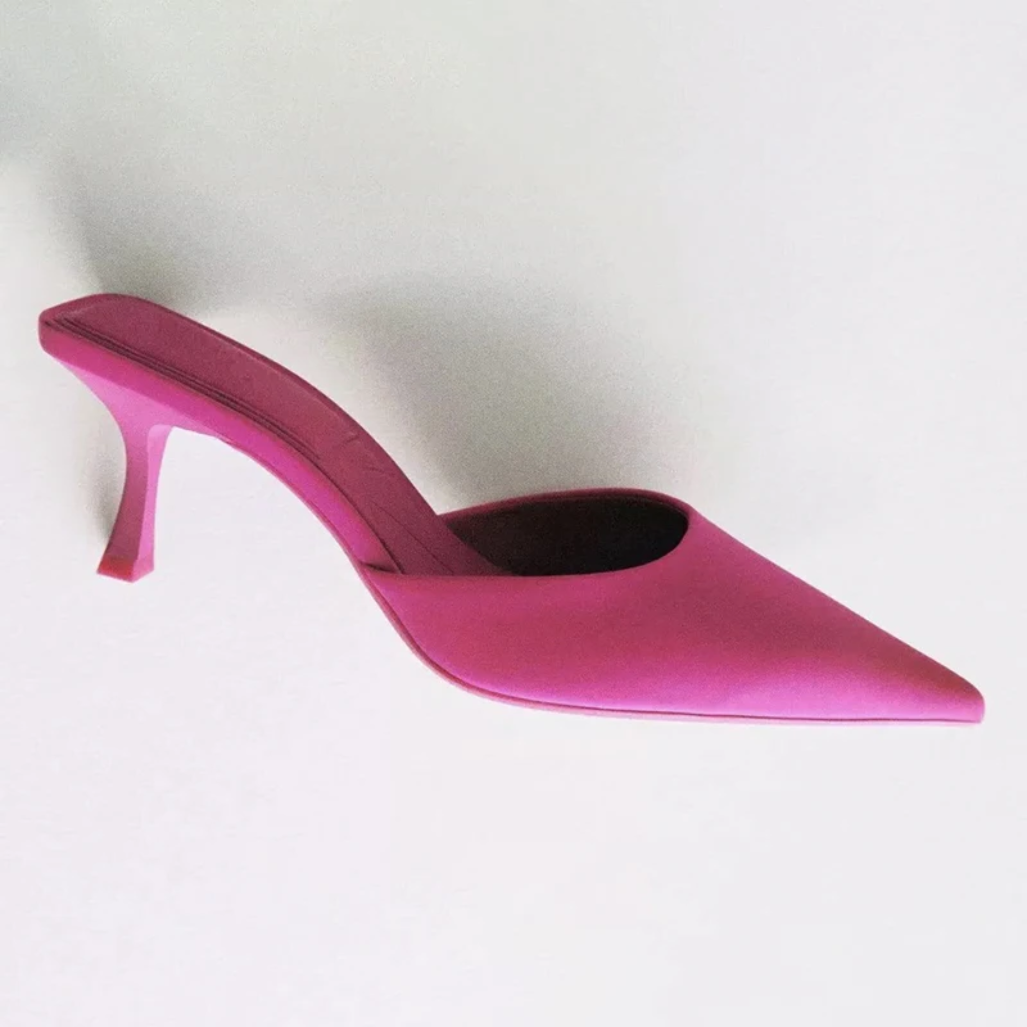 Pink Slip-On Mule Pointed-Toe Sandals