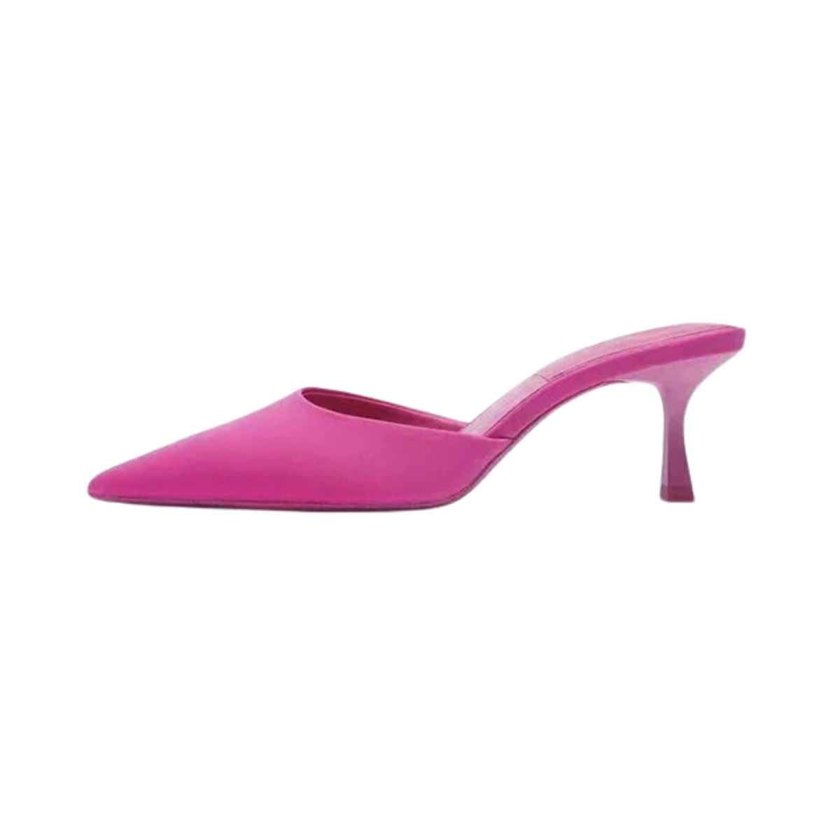 Pink Slip-On Mule Pointed-Toe Sandals