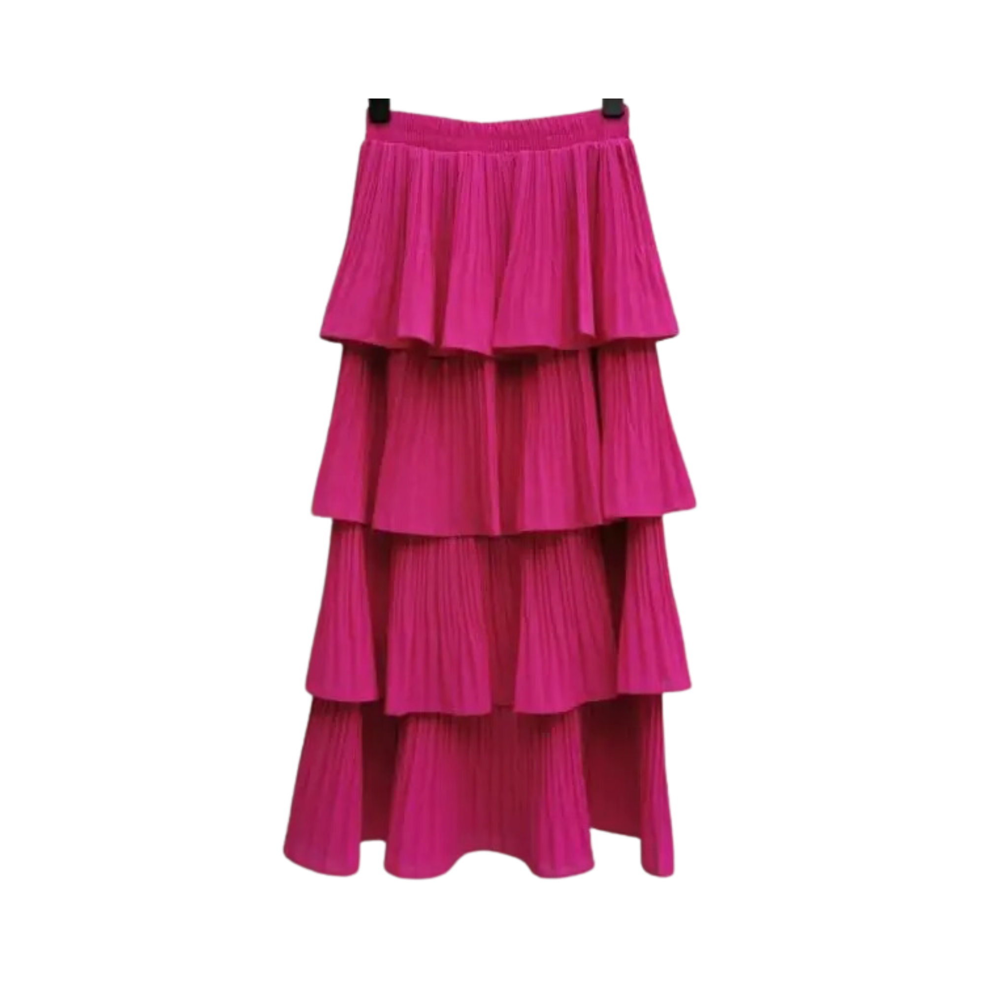 Chiffon Ruffled Pleated Skirt