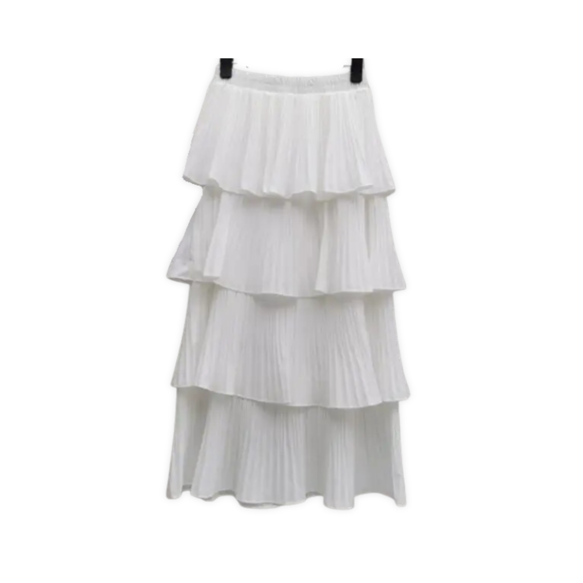 Chiffon Ruffled Pleated Skirt