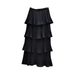 Chiffon Ruffled Pleated Skirt