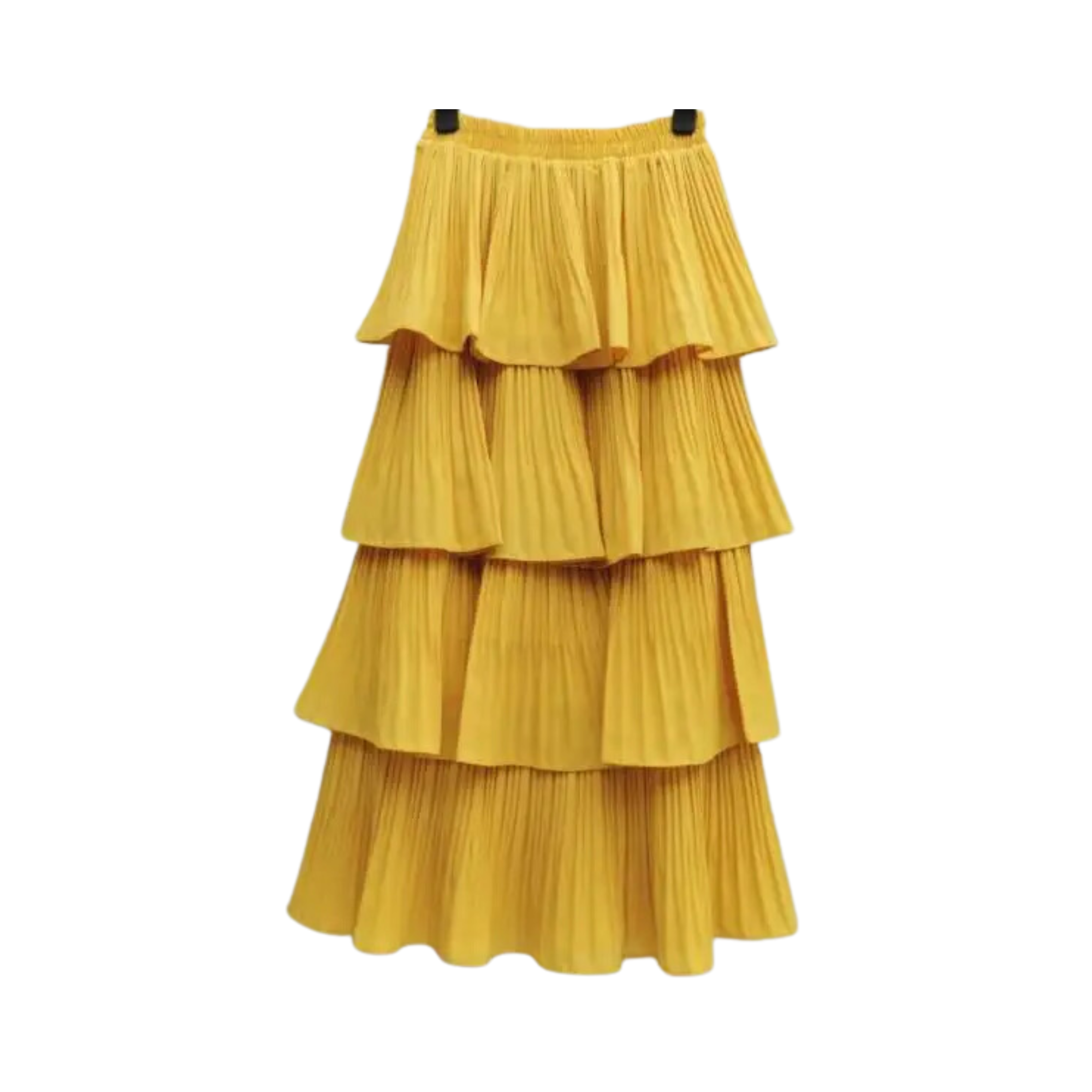 Chiffon Ruffled Pleated Skirt