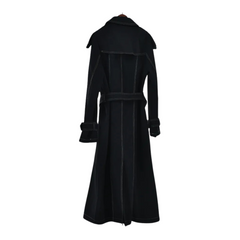 Geometric Metal Buckle Trench Coat