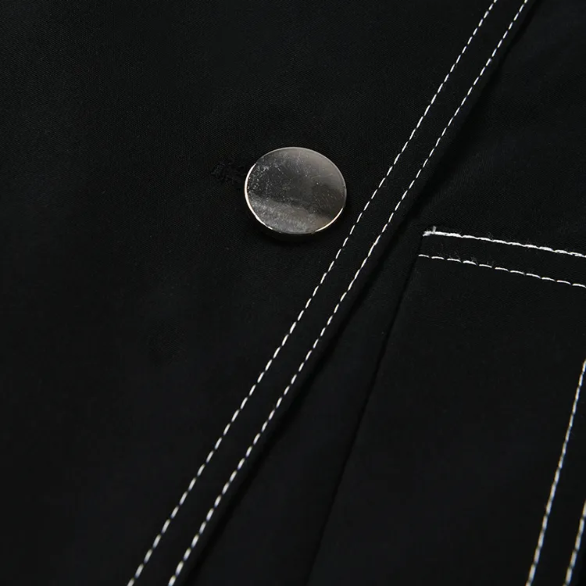 Geometric Metal Buckle Trench Coat