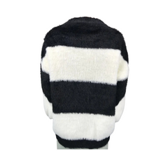 Oversized Knitted Striped Cardigan Sweater