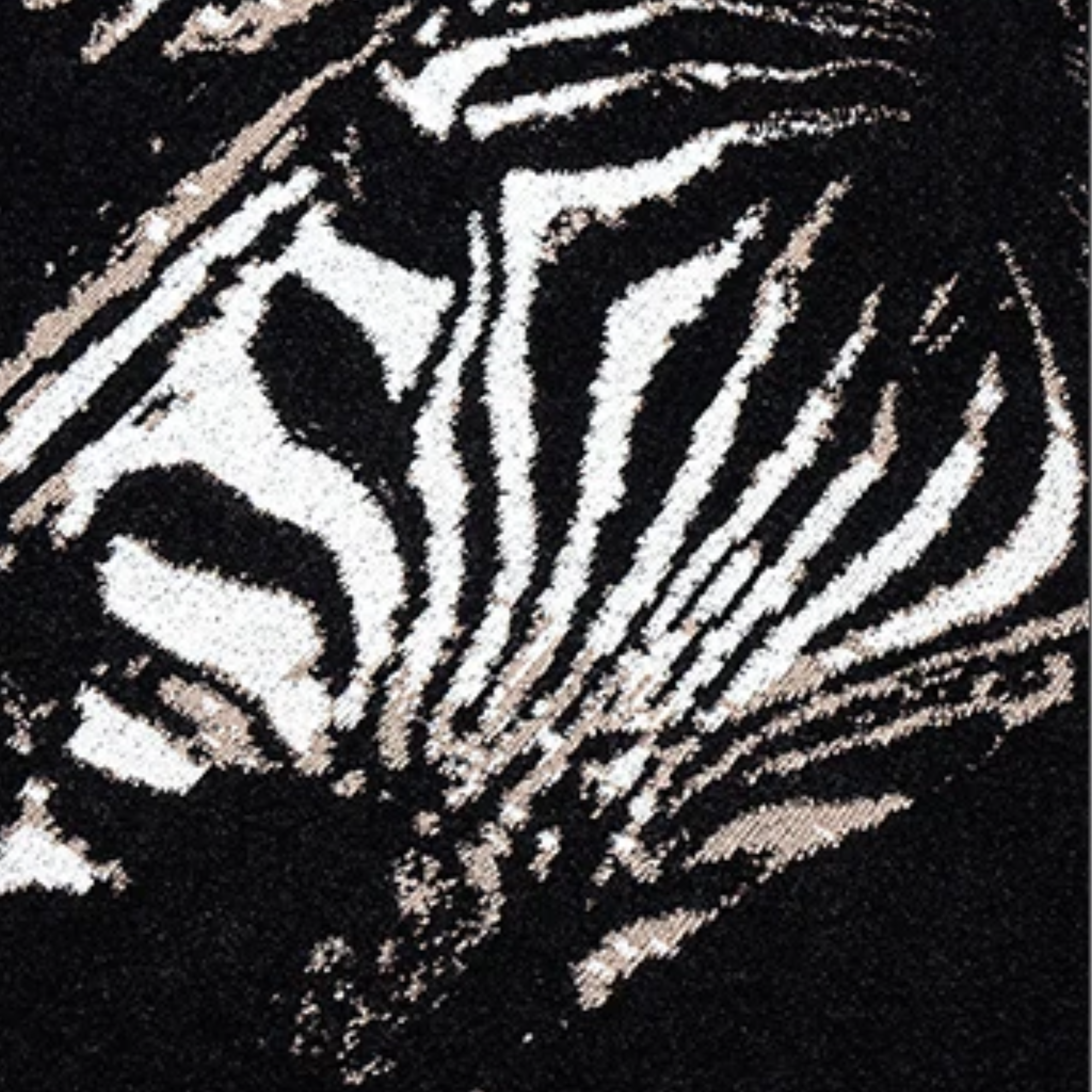 Zebra Pattern Long Sleeves Mini Dress