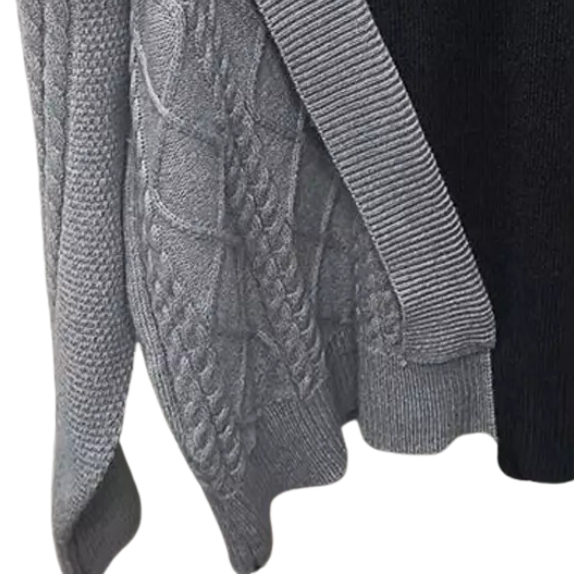 Turtleneck Contrast Color Knitted Sweater